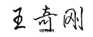 駱恆光王奇剛行書個性簽名怎么寫