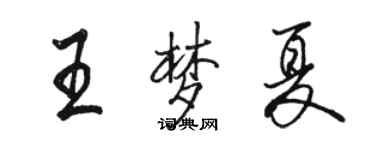 駱恆光王夢夏行書個性簽名怎么寫