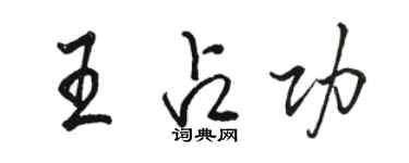 駱恆光王占功行書個性簽名怎么寫
