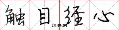 段相林觸目經心行書怎么寫