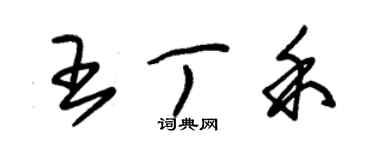 朱錫榮王丁禾草書個性簽名怎么寫