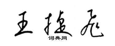 梁錦英王捷飛草書個性簽名怎么寫