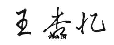 駱恆光王杏憶行書個性簽名怎么寫