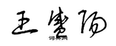 曾慶福王盛陽草書個性簽名怎么寫