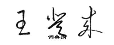 駱恆光王登來草書個性簽名怎么寫