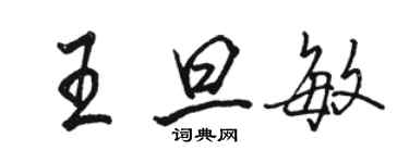 駱恆光王旦敏行書個性簽名怎么寫