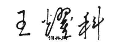 駱恆光王耀科草書個性簽名怎么寫