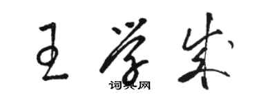 駱恆光王學成草書個性簽名怎么寫