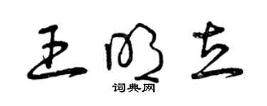 曾慶福王明立草書個性簽名怎么寫