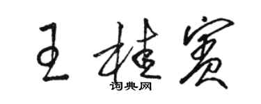 駱恆光王桂賓草書個性簽名怎么寫