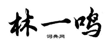 胡問遂林一鳴行書個性簽名怎么寫