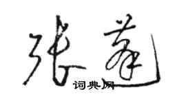 駱恆光張蓬草書個性簽名怎么寫