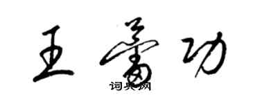 梁錦英王蕾功草書個性簽名怎么寫