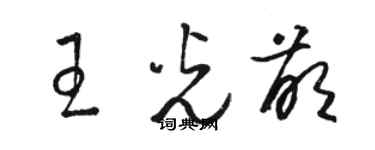 駱恆光王光萌草書個性簽名怎么寫