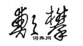 駱恆光鄭攀草書個性簽名怎么寫