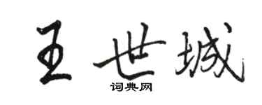 駱恆光王世城行書個性簽名怎么寫