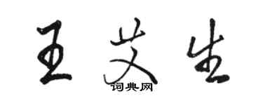 駱恆光王艾生行書個性簽名怎么寫