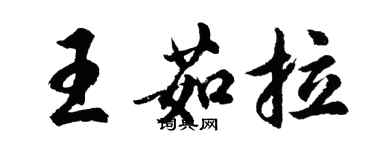 胡問遂王茹拉行書個性簽名怎么寫