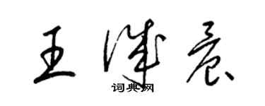 梁錦英王誠晨草書個性簽名怎么寫