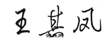 駱恆光王其鳳行書個性簽名怎么寫