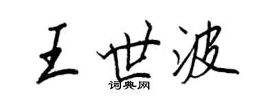 王正良王世波行書個性簽名怎么寫