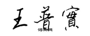 王正良王普實行書個性簽名怎么寫