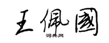 王正良王佩國行書個性簽名怎么寫