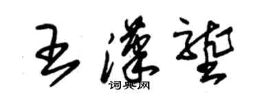 朱錫榮王漢壟草書個性簽名怎么寫