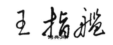 駱恆光王指艦草書個性簽名怎么寫