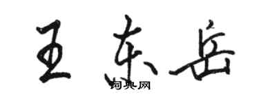 駱恆光王東嶽行書個性簽名怎么寫