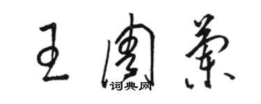 駱恆光王周蘭草書個性簽名怎么寫