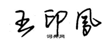 朱錫榮王印鳳草書個性簽名怎么寫