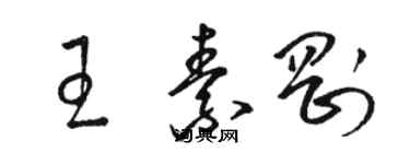 駱恆光王素剛草書個性簽名怎么寫