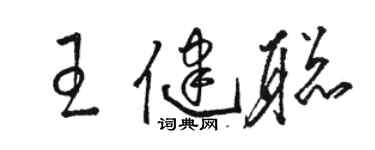 駱恆光王健聰草書個性簽名怎么寫