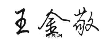 駱恆光王金敬行書個性簽名怎么寫