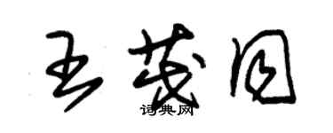 朱錫榮王茂同草書個性簽名怎么寫