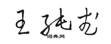 駱恆光王純武草書個性簽名怎么寫