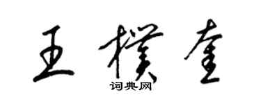 梁錦英王朴奎草書個性簽名怎么寫