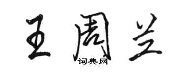 駱恆光王周蘭行書個性簽名怎么寫