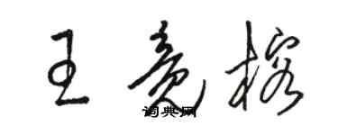 駱恆光王竟榕草書個性簽名怎么寫