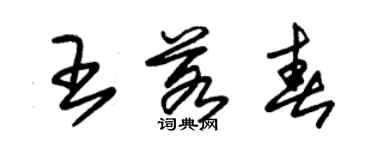 朱錫榮王若春草書個性簽名怎么寫