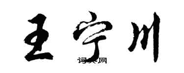 胡問遂王寧川行書個性簽名怎么寫