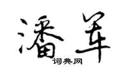 曾慶福潘軍行書個性簽名怎么寫