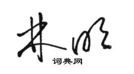 駱恆光林明草書個性簽名怎么寫