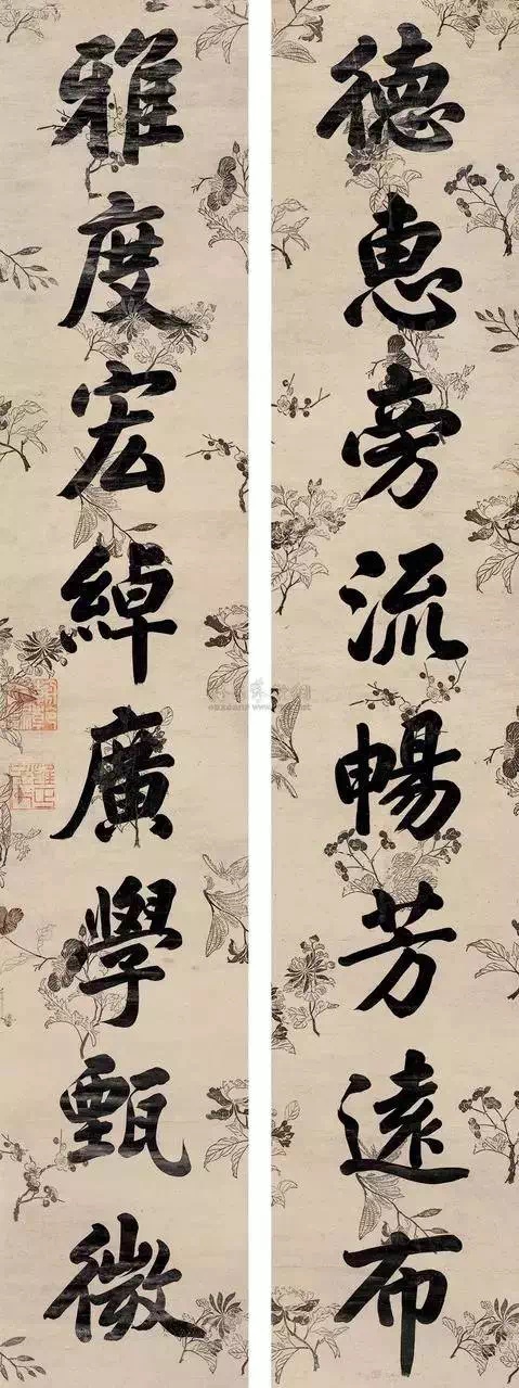 九位清朝皇帝的書法對聯