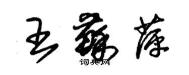 朱錫榮王蘇萍草書個性簽名怎么寫