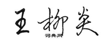 駱恆光王柳炎行書個性簽名怎么寫