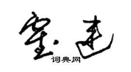 朱錫榮霍連草書個性簽名怎么寫