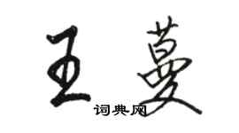 駱恆光王蔓行書個性簽名怎么寫