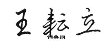 駱恆光王耘立行書個性簽名怎么寫